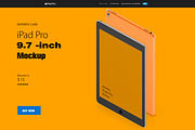 Isometric Apple iPad Pro 9.7 Mock-up, an iPhone Mockup by IsometricWorld (Thumbnail 4 of 12)