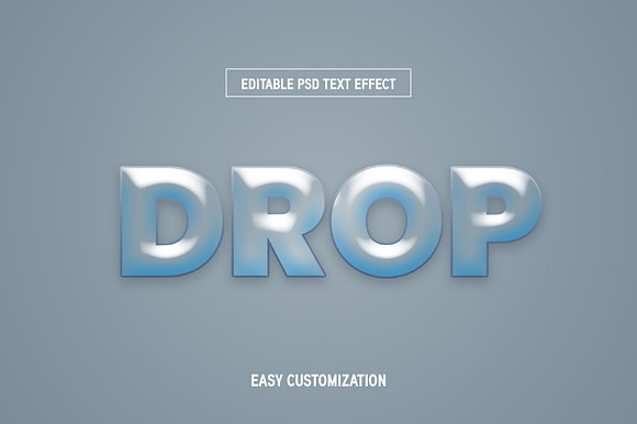 Glossy Glass 3D Text Effect preview 3