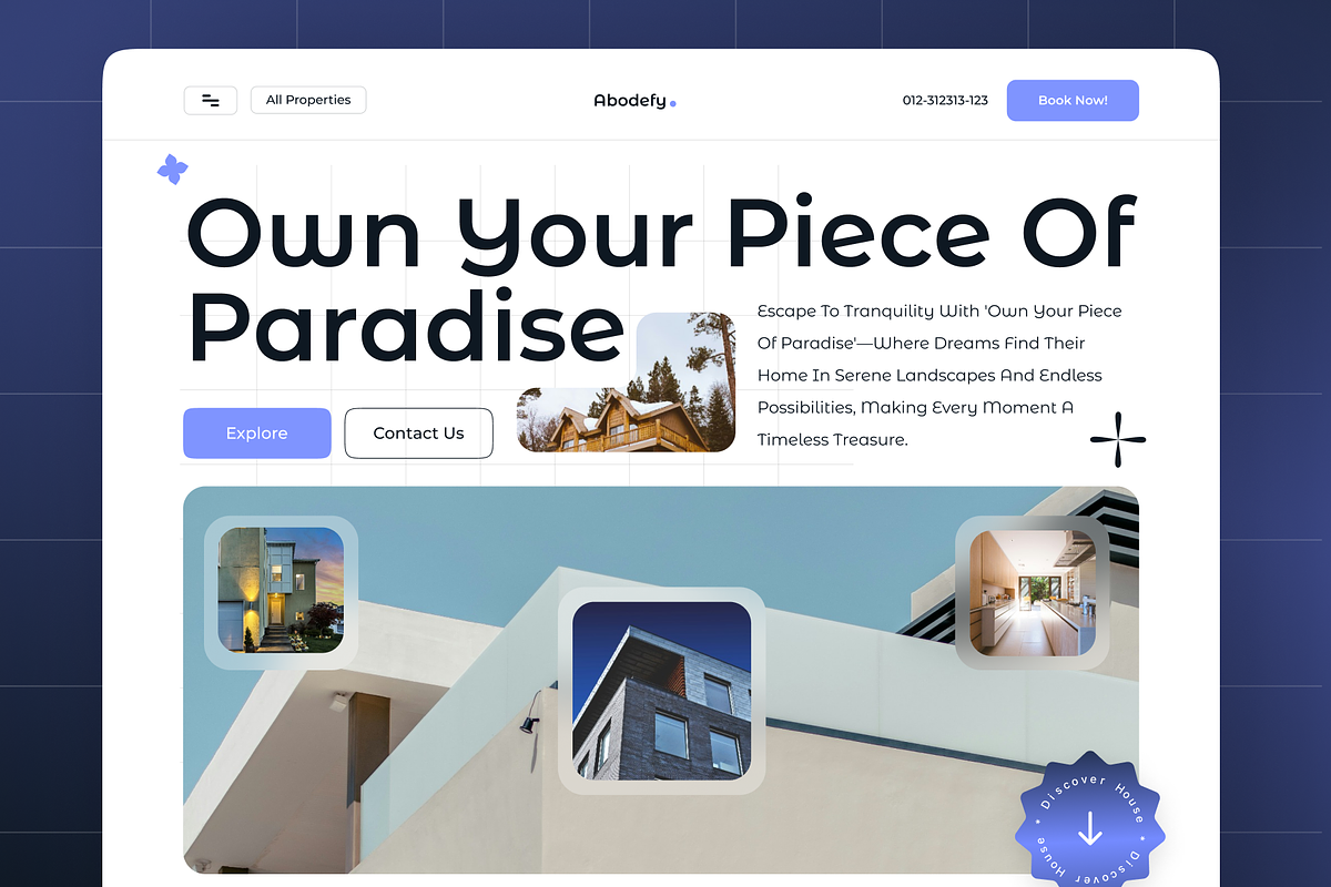 Real Estate Landing Page Template, an UI Kit Template by nwdigitalstore (Photo 1 of 4)