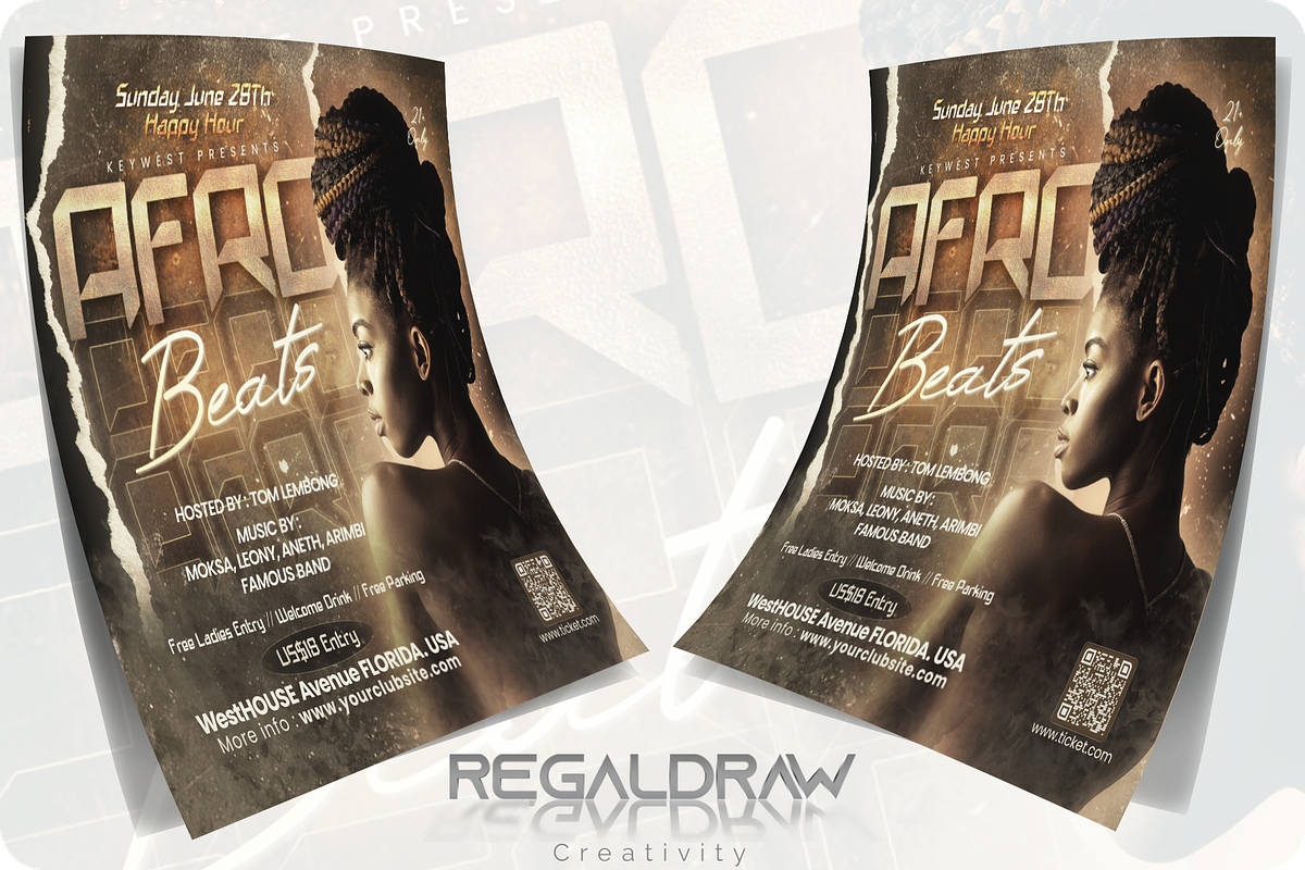 Afro Beat Music Flyer, a Flyer Template by regalDRAW (Photo 3 of 4)