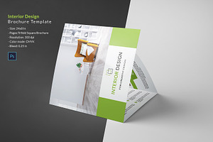 Square Trifold Interior Brochure