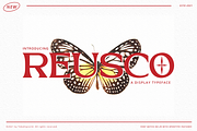 Reusco - Display Typeface, a Serif Font by tebaltipislab (Thumbnail 1 of 15)
