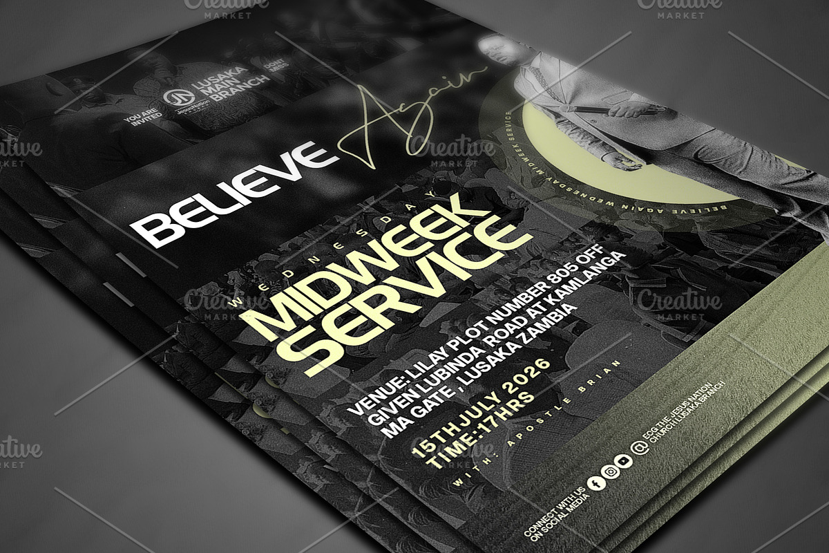 Midweek Prayer Service Church Flyer, a Social Media Template by church flyer templates (Photo 4 of 9)