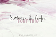 Simone & Nadia Font Trio, a Script Font by PeDe Designs (Thumbnail 1 of 9)