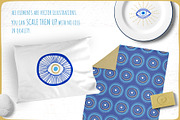 Evil Eye Illustrations + Patterns, an Illustration by Youandigraphics (Thumbnail 2 of 13)