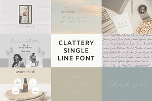 Single Line Font Bundle Vol. 1