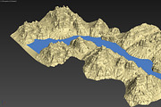 Mountain terrain with lake, an Environmental 3D Model by konstantin.ermolaev (Thumbnail 6 of 11)