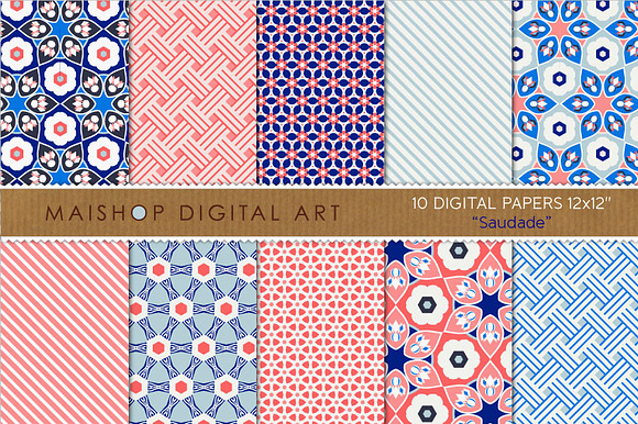 Digital Papers Saudade preview 4