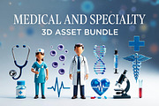 Medical 3D Healthcare Icons PNG Pack, an Object 3D Model by Dreamanart (Thumbnail 3 of 3)