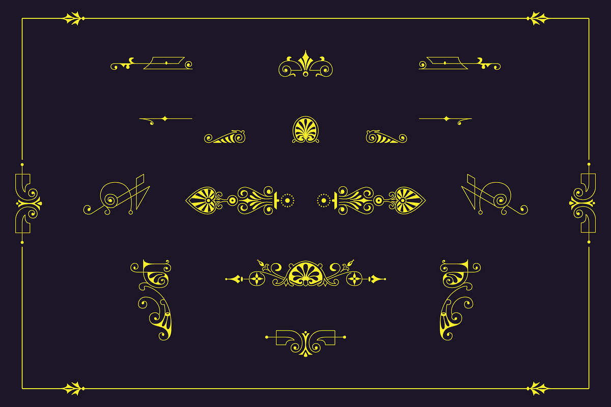 Decorative Vector Ornaments 3, a Decorative Illustration by digiful (Photo 2 of 5)