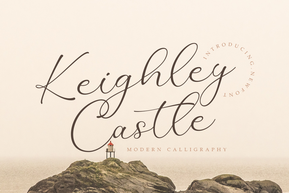 Keighley Castle - Modern Calligraphy, a Script Font by Mayofont (Photo 1 of 10)