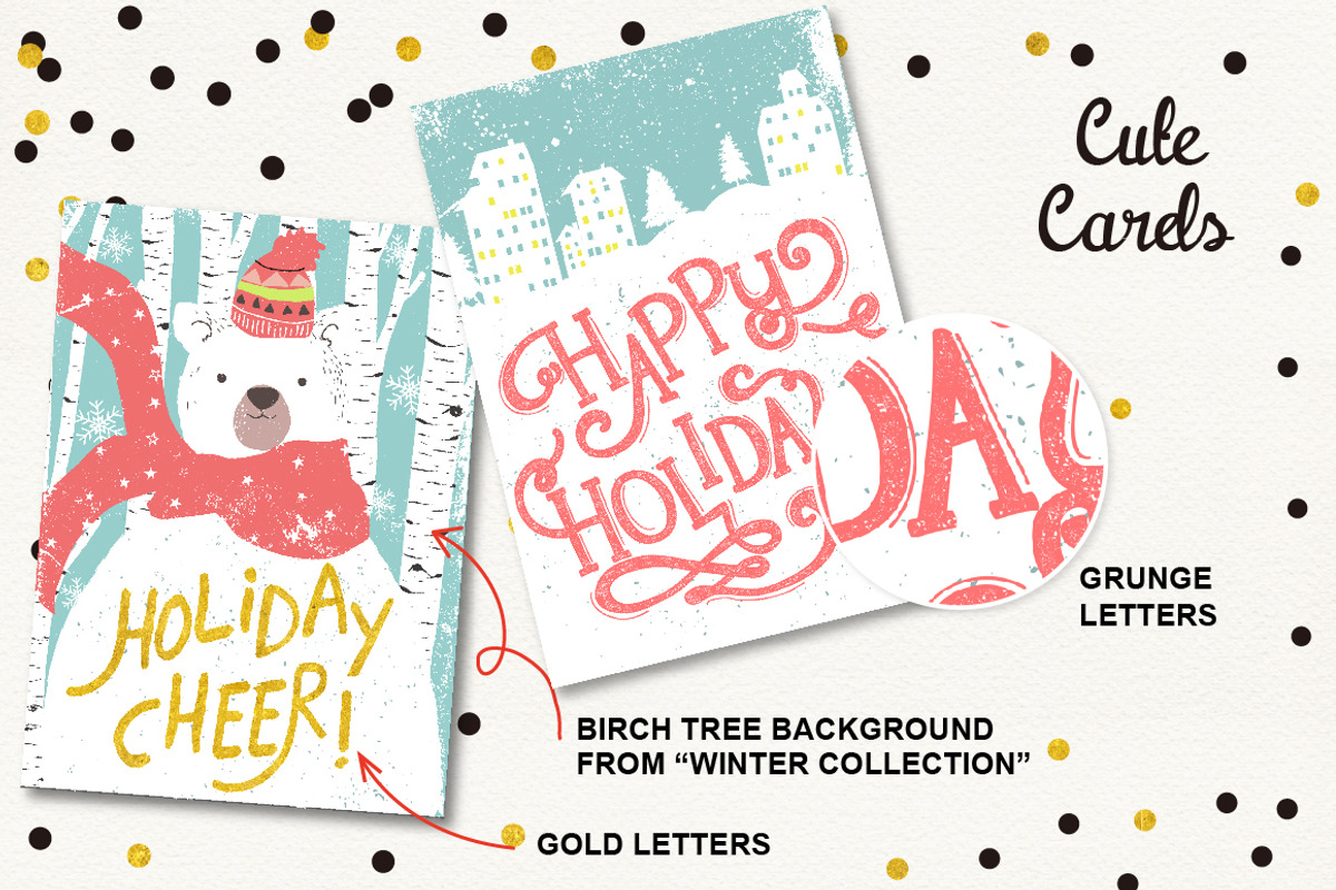 6 Christmas greeting cards set, an Animal Illustration by Graphic Box (Photo 2 of 5)