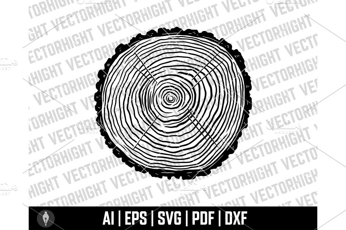 Wood Slices SVG, Cutting Wood Shape, an Object Graphic by Vectorhight