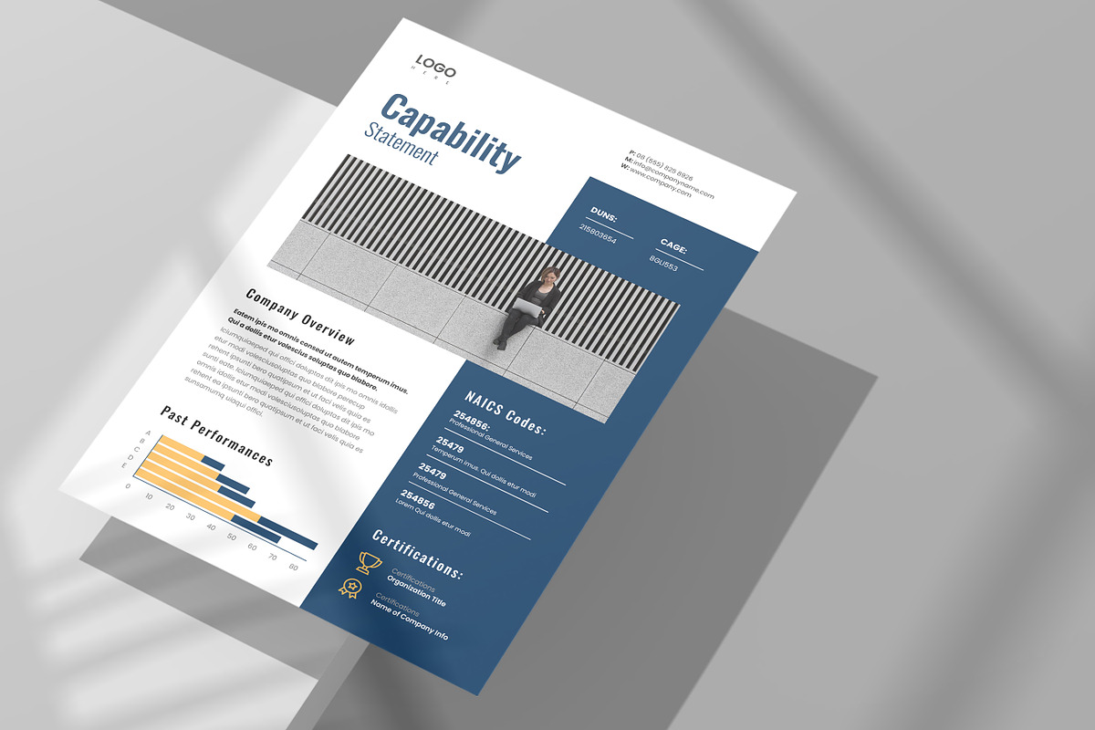 Capability Statement Template, a Brochure Template by Niofix (Photo 3 of 6)