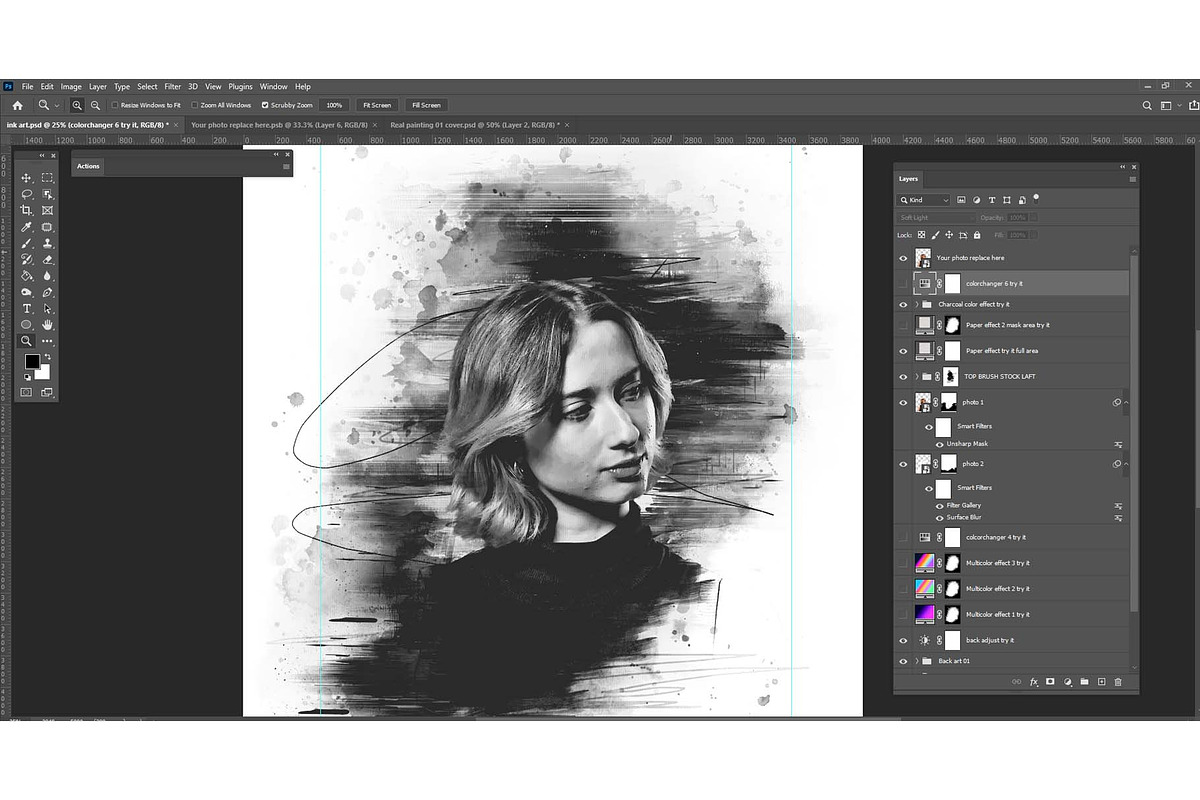 Aqueous Ink Abstraction PS Action, an Action Add-On by MRI STUDIO (Photo 9 of 19)