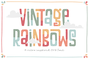 Vintage Rainbows Font, a Font by Denise Chandler (Thumbnail 1 of 9)