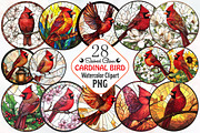 Round Stained Glass 4th of July Png, an Illustration by RobertsArt (Thumbnail 1 of 7)
