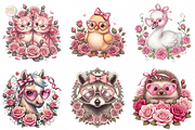 Valentine Animals with Roses PNG, an Animal Illustration by KennedyStudio (Thumbnail 3 of 5)