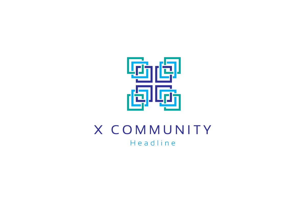 X Community logo., a Branding & Logo Template by Anton Akhmatov