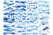 Winter Hills Seamless Digital, an Illustration by Mashimara (Thumbnail 2 of 4)