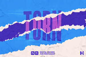 Torn Paper Photoshop Brushes