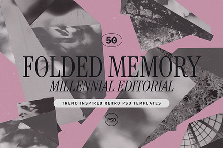 FOLDED MEMORY Retro PSD Kit, a Design Template by angelainthefields