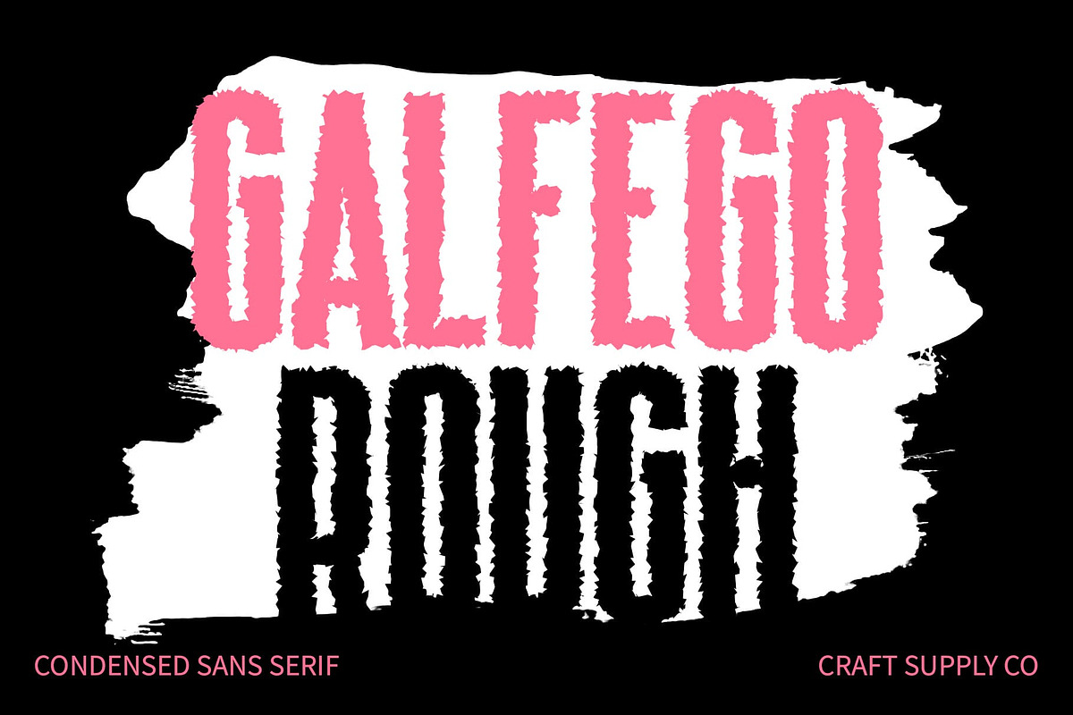 Galfego Rough, a Sans Serif Font by Craft Supply Co. (Photo 1 of 8)