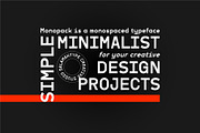 Monopack - Stylish Monospaced Font, a Sans Serif Font by Salamahtype (Thumbnail 5 of 8)