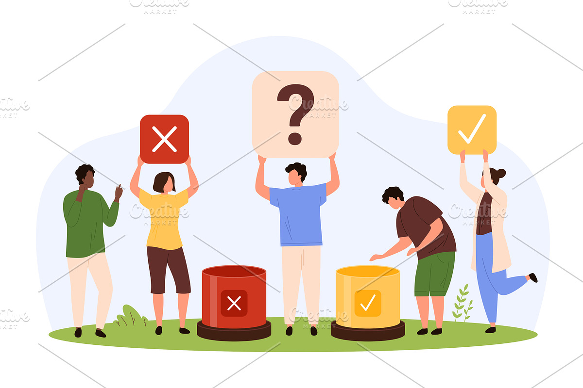 Poll, test with choice options, tiny, an Object Illustration by Flashvector