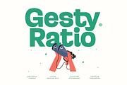 Gesty Ratio Modern Display Font, a Sans Serif Font by timelesstype.co (Thumbnail 1 of 20)