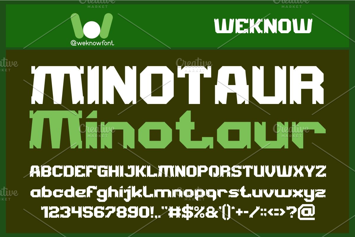 Minotaur font, a Font by weknow (Photo 1 of 8)