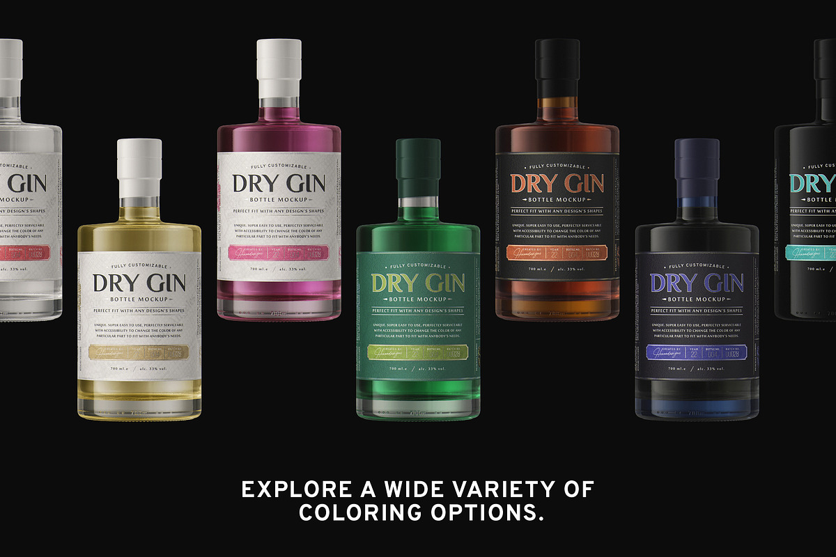 GIN BOTTLE MOCKUP V3, a Product Mockup by HexenDesigns (Photo 9 of 13)