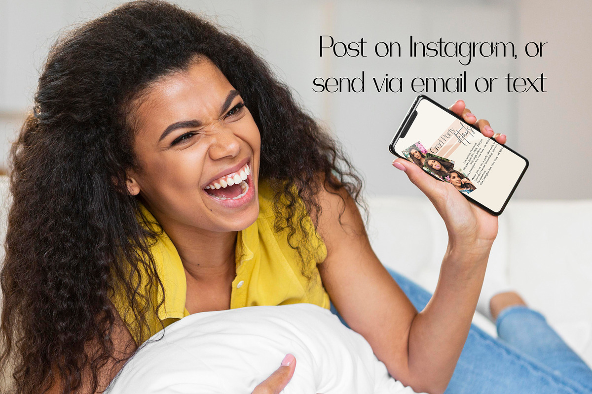 Modern Graduation Card Template, a Card Template by InstaNoirDesigns (Photo 3 of 9)