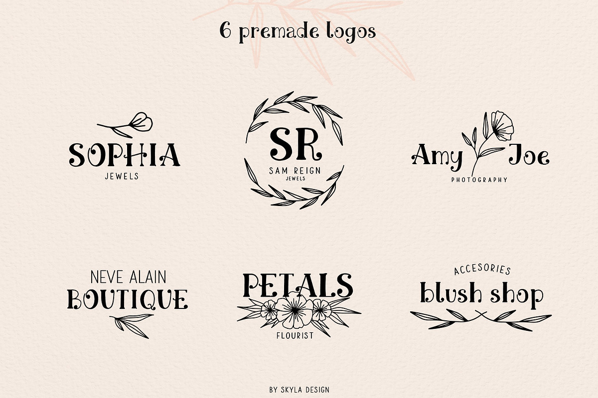 Ciera watercolor svg font & florals preview 7
