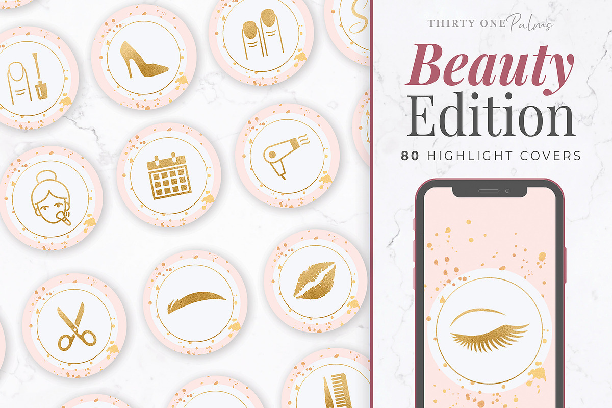 Beauty Instagram Highlight Covers, an Icon by Thirty One Palms Studio (Photo 1 of 4)