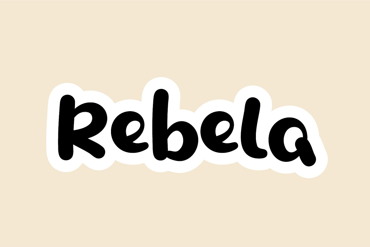 Rebela - Handwritten Font, a Script Font by Fonteca