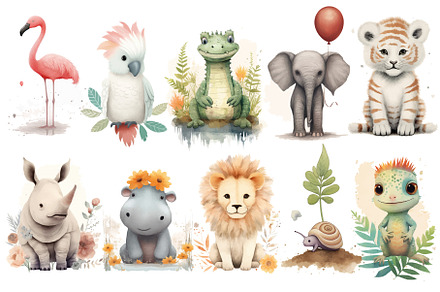 Zoo animals, an Animal Illustration by Cartoon time!