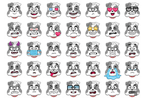 Bulldog Emoji Set