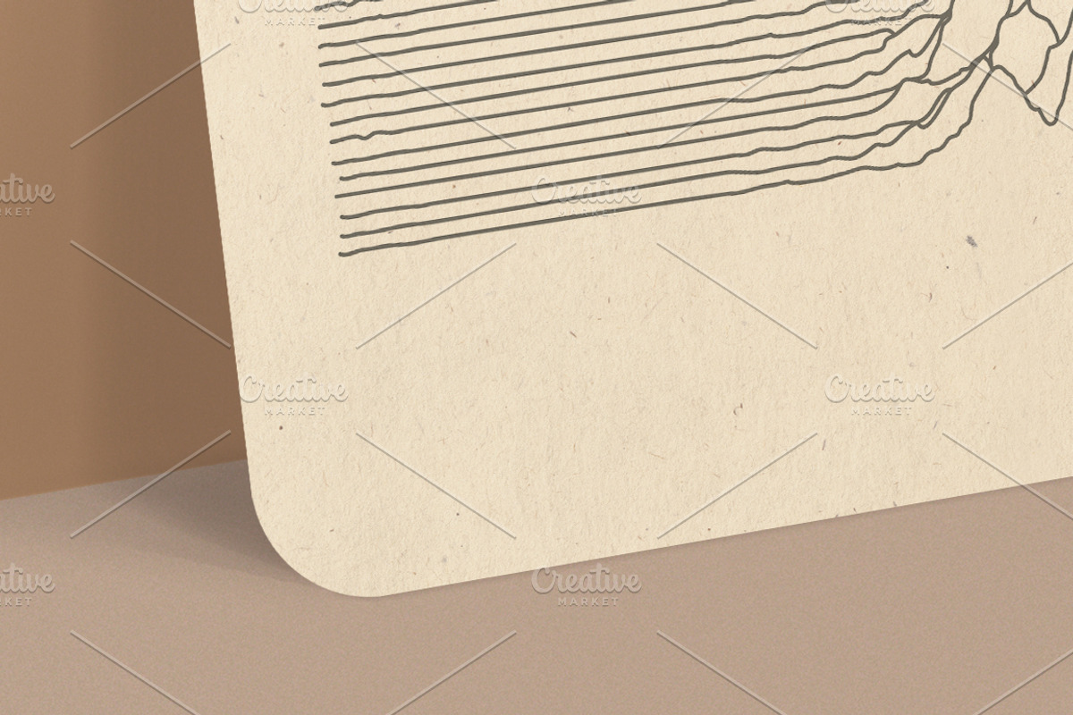 Mockup Old Paper Sketch Postcard, a Print Template by ArtefShop (Photo 4 of 7)