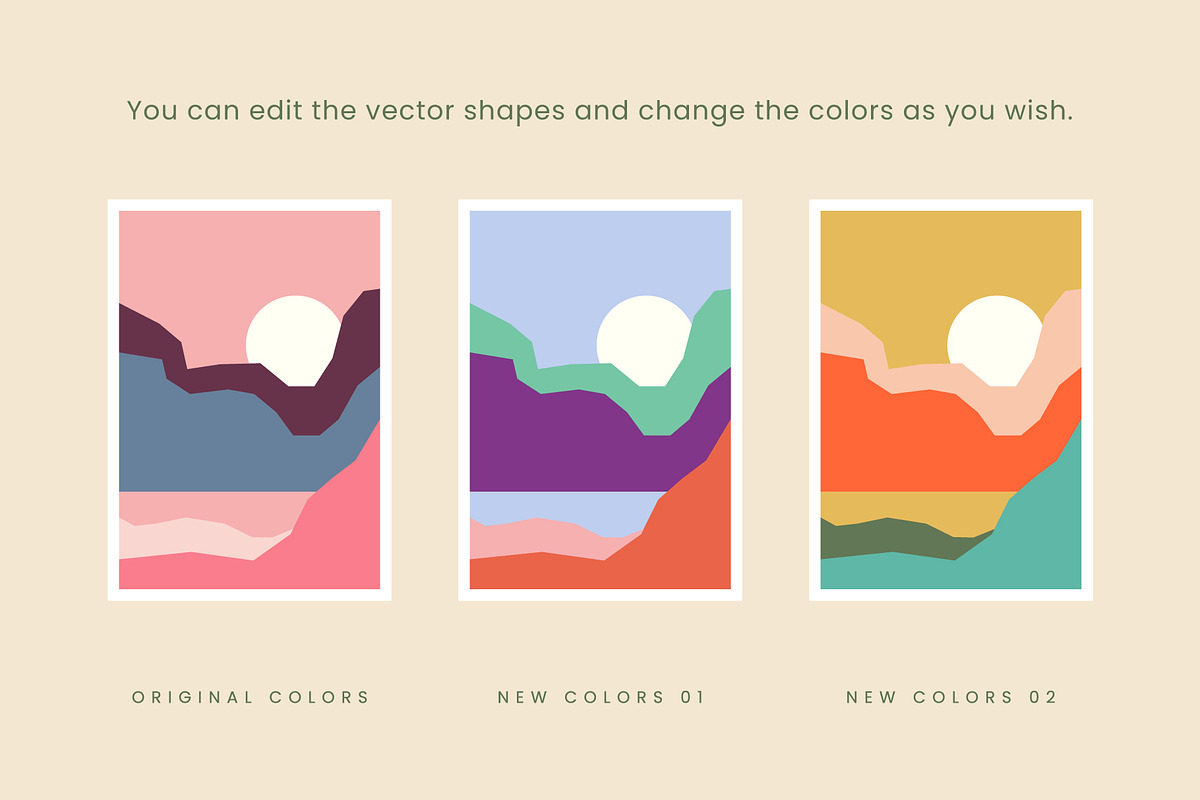 Boho Minimalist Landscapes, a Decorative Illustration by Léo Alexandre (Photo 10 of 13)