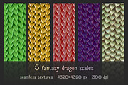 5 patterns of fantasy dragon scales, a Texture Graphic by SunArt (Thumbnail 1 of 2)
