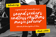 Sound Seekers Rough Brush Script, a Handwritten Font by AmorfaType (Thumbnail 1 of 8)