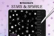 Procreate - Star and Sparkle Brushes, a Brush Add-On by DiBrush Studio (Thumbnail 1 of 6)