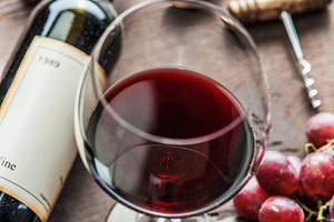 Wine glass, grapes and glass, a Food & Drink Photo by Volff