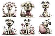 Whimsical Easter Dogs Clipart, an Illustration by DreamPrint404 (Thumbnail 3 of 7)
