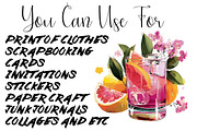 Preppy Cocktail Clipart Bundle, an Object Illustration by DreamCafeArt (Thumbnail 6 of 6)