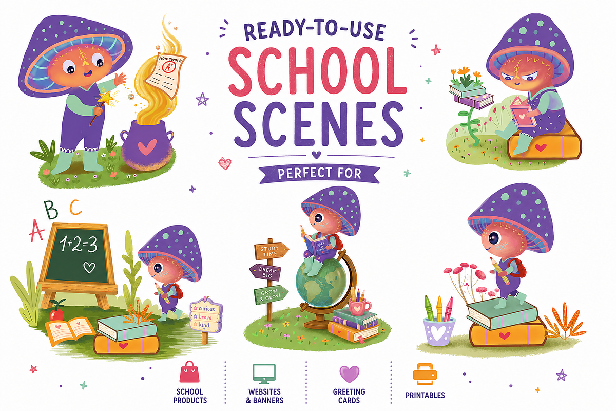 Back to School Design Bundle, an Education Illustration by FaliushViktoriaArtist (Photo 2 of 13)