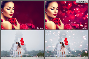 Romantic Bokeh Photo Overlays