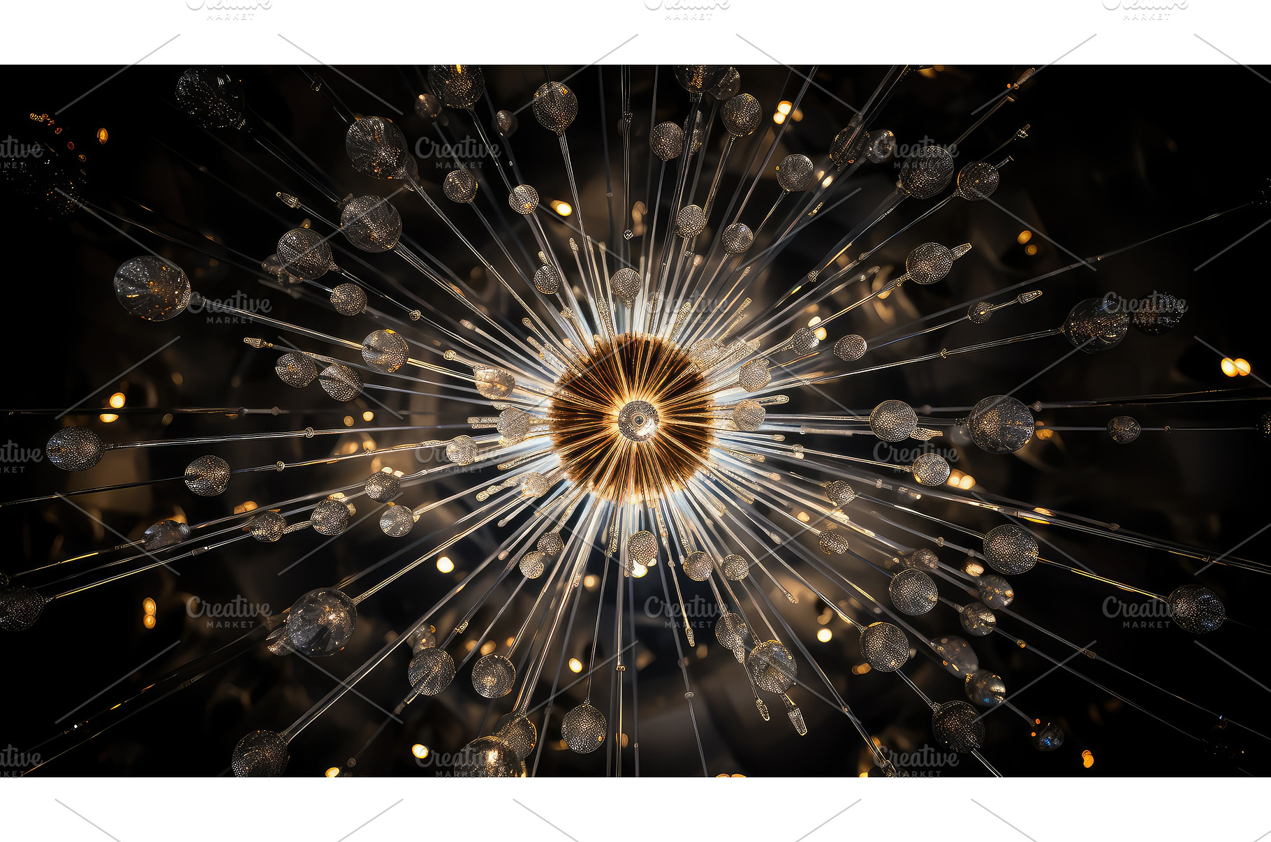 intricate starburst shape ai, a Technology Photo by pikepicture