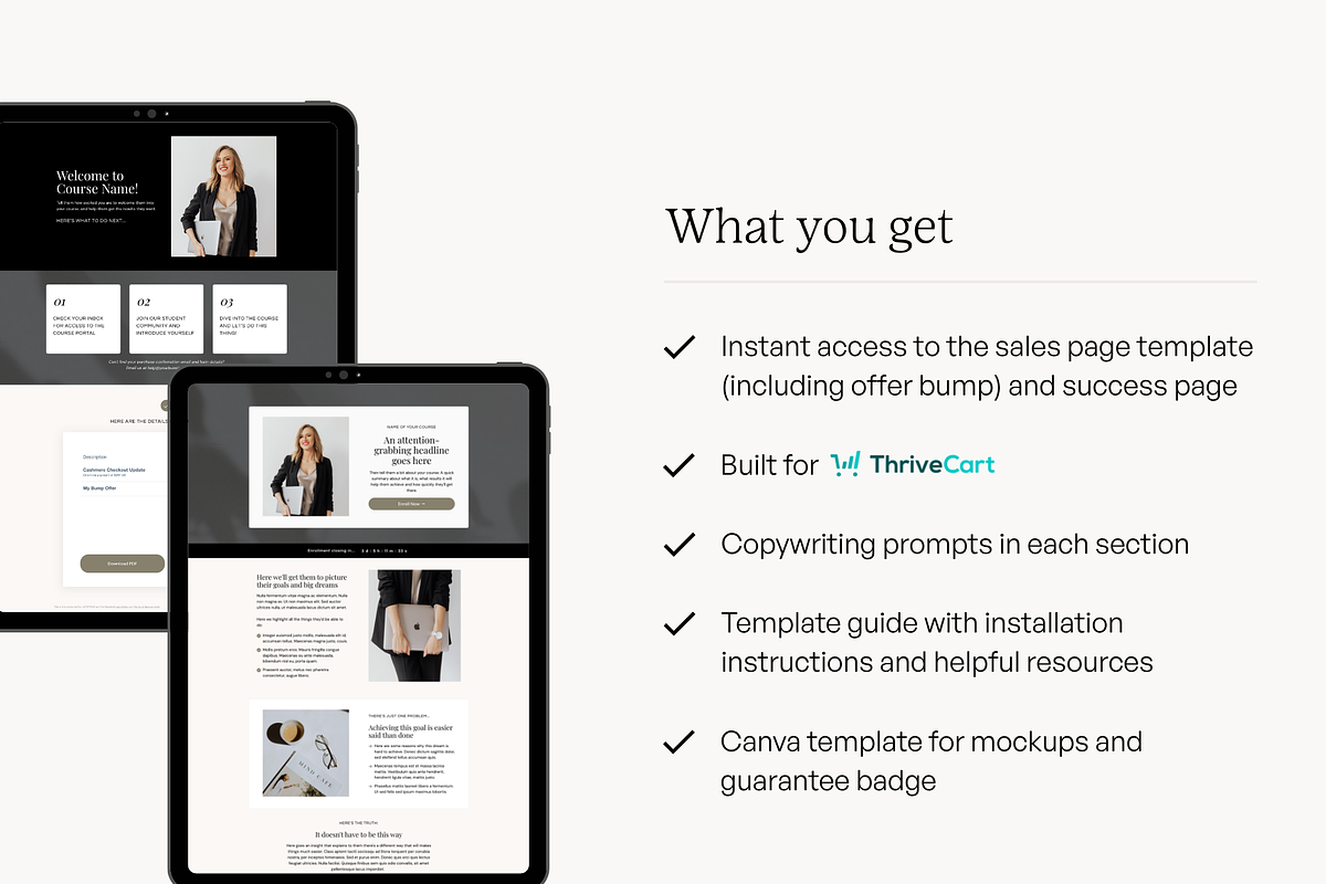 ThriveCart Sales Page Template, a Landing Page Template by Pixel & Flow (Photo 3 of 8)
